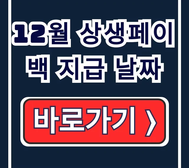 12월 상생페이백 지급 날짜, 조건, 금액, 조회 총정리 12월 상생페이백 지급 날짜, 조건, 금액, 조회 총정리