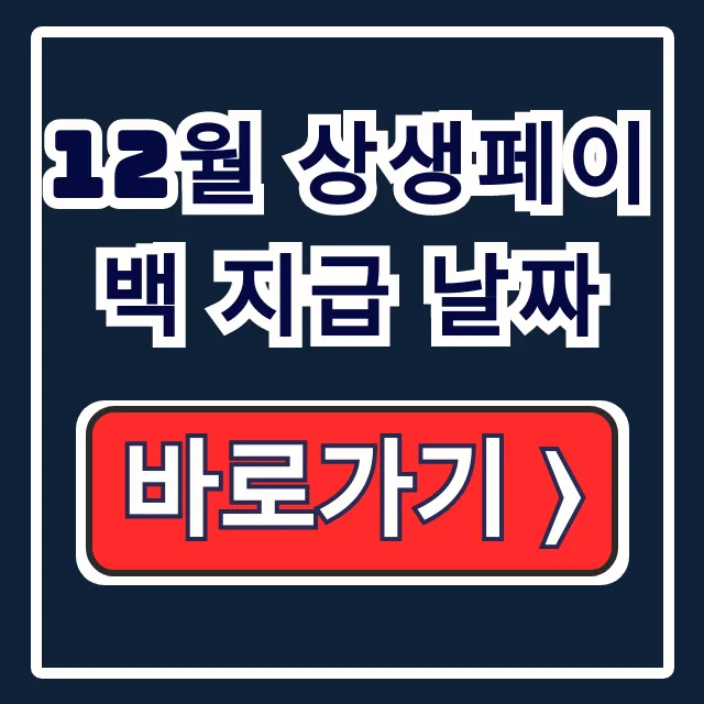 12월 상생페이백 지급 날짜, 조건, 금액, 조회 총정리 12월 상생페이백 지급 날짜, 조건, 금액, 조회 총정리