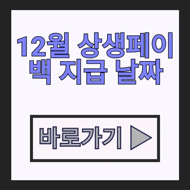 12월 상생페이백 지급 날짜 확정! 조건 금액 조회 총정리 12월 상생페이백 지급 날짜 확정! 조건 금액 조회 총정리