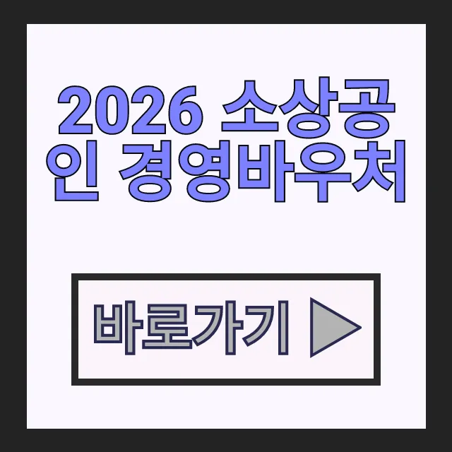 2026 소상공인 경영바우처 사용처 사용방법 잔액확인 총정리