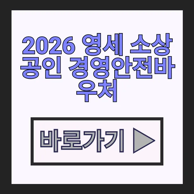 2026 영세 소상공인 경영안전바우처 25만원 지원금 신청방법 잔액조회 총정리 2026 영세 소상공인 경영안전바우처 25만원 지원금 신청방법 잔액조회 총정리
