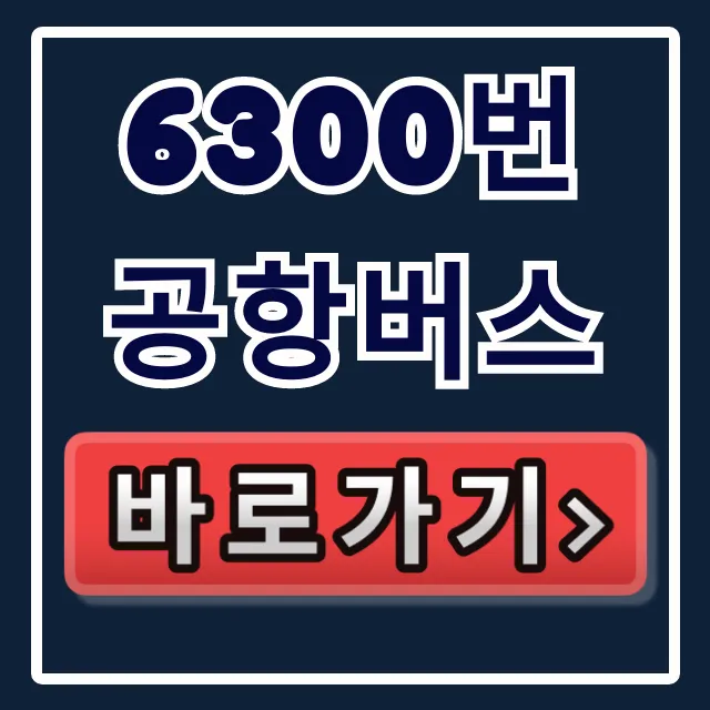 6300번 공항버스 예매 시간표 요금 총정리