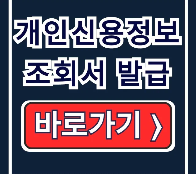 개인신용정보조회서 온라인 발급 방법 개인신용정보조회서 온라인 발급 방법