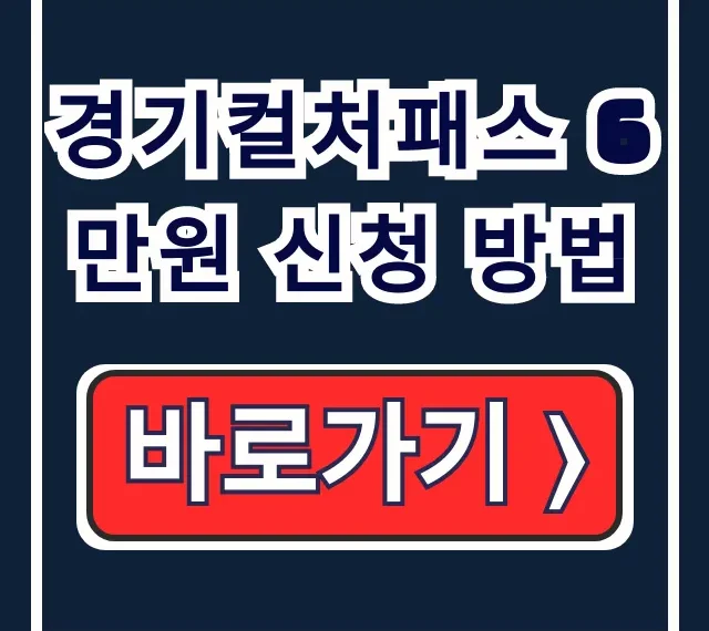 경기컬처패스 6만원 신청 방법, 경기도민 사용처 경기컬처패스 6만원 신청 방법, 경기도민 사용처