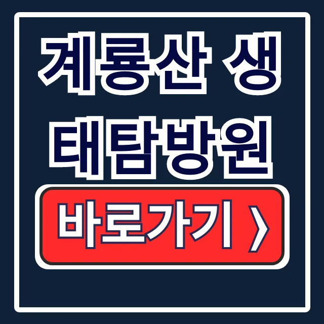 계룡산 생태탐방원 숙소 예약 꿀팁 총정리 계룡산 생태탐방원 숙소 예약 꿀팁 총정리