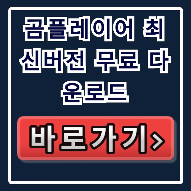 곰플레이어 최신버전 무료 다운로드! PC 설치 꿀팁