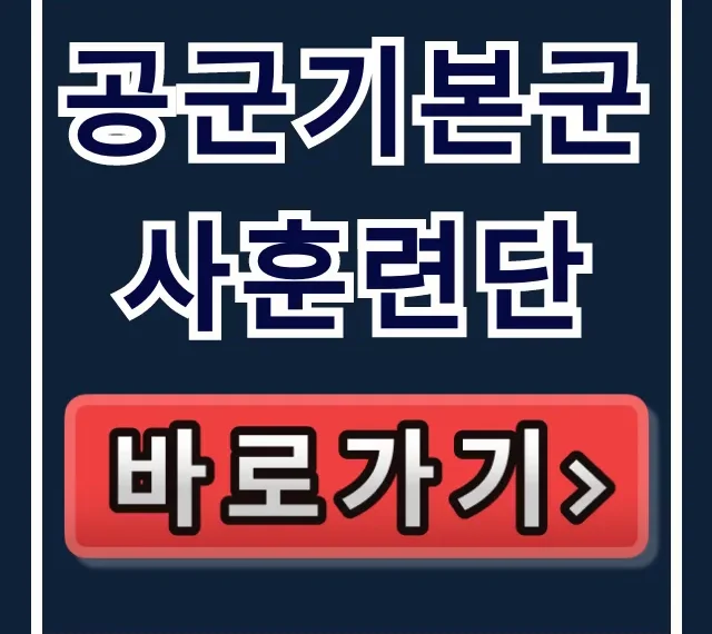 공군기본군사훈련단, 공군 입대 준비물부터 훈련까지 총정리