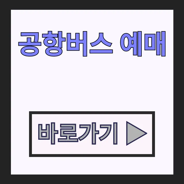 공항버스 예매 어플로 시간표 노선도 완벽 정리