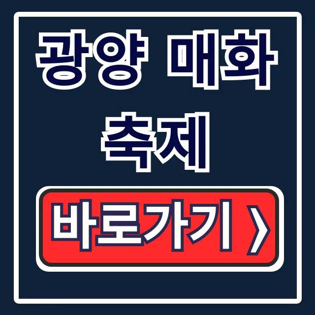 광양 매화축제 2024: 기간, 개화 시기, 주차장, 입장료 총정리!