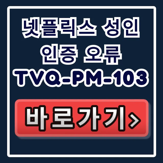 넷플릭스 성인인증 오류 tvq-pm-103? 완벽 해결 가이드! 넷플릭스 성인인증 오류 tvq-pm-103? 완벽 해결 가이드!