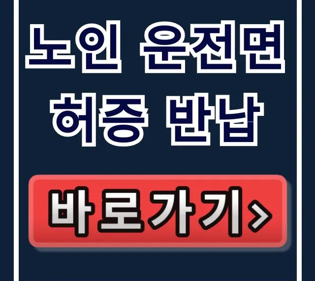 노인 운전면허증 반납: 혜택부터 신청 방법까지 총정리