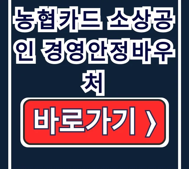 농협카드 소상공인 경영안정바우처 25만원 신청법 농협카드 소상공인 경영안정바우처 25만원 신청법