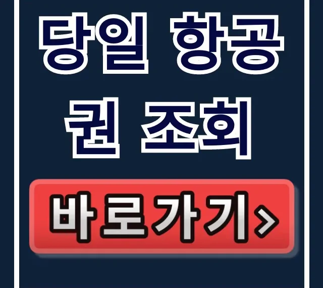 당일 항공권 조회: 즉흥 여행자를 위한 최저가 꿀팁