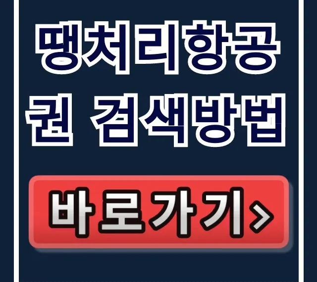 땡처리항공권 검색방법 최저가 찾는 꿀팁 땡처리항공권 검색방법 최저가 찾는 꿀팁