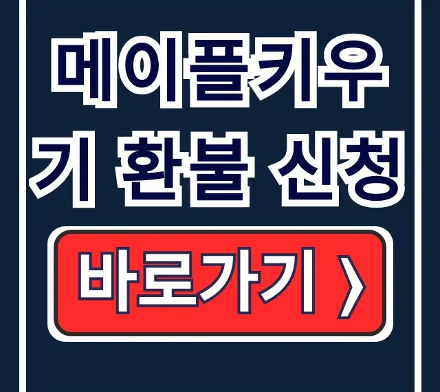 메이플키우기 환불 신청! 결제 금액·정책·방법 한방 정리