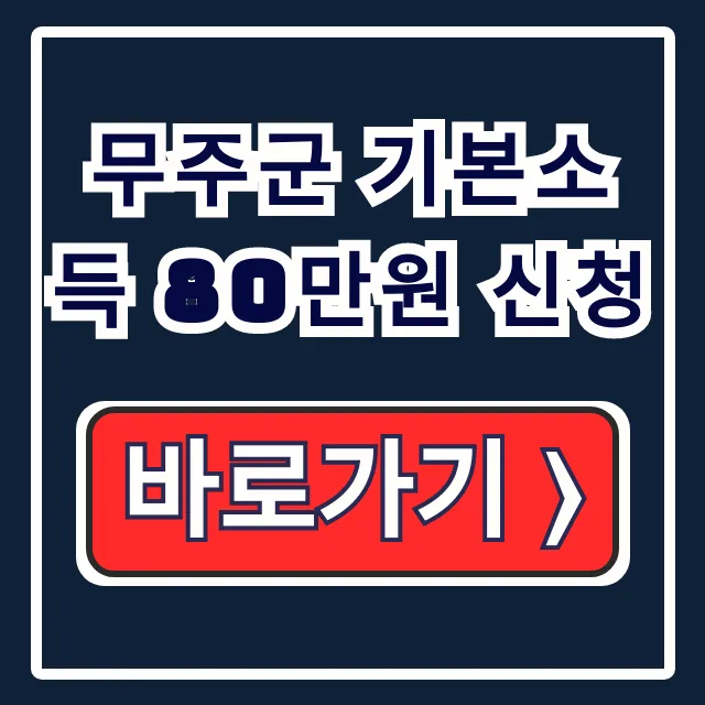 무주군 기본소득 80만원 신청 자격 기간 대리 확인!
