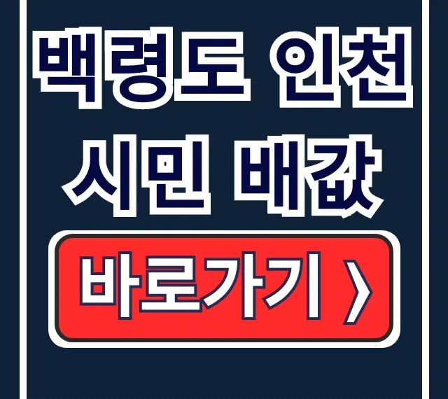 백령도 인천시민 배값 총정리: 예약, 할인 꿀팁!