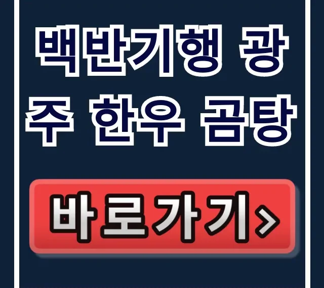 백반기행 광주 한우 곰탕, 이종범 단골 노포 수육 총정리