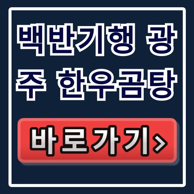 백반기행 광주 한우곰탕 이종범 위치 총정리 백반기행 광주 한우곰탕 이종범 위치 총정리