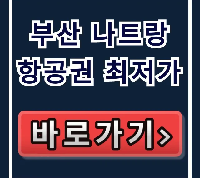 부산 나트랑 항공권 최저가 예약 꿀팁 총정리