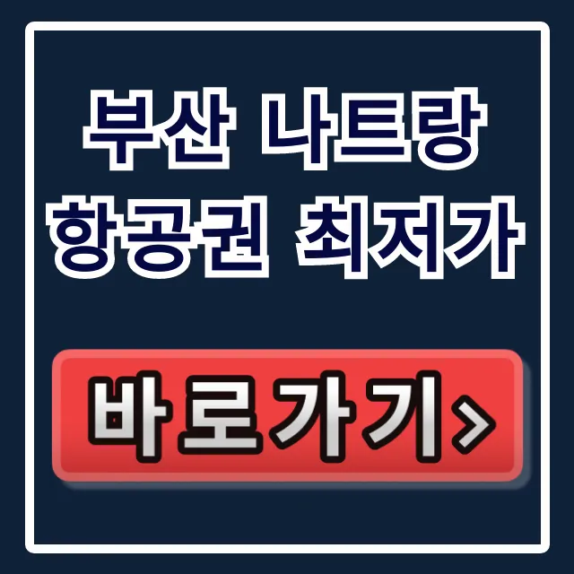 부산 나트랑 항공권 최저가 예약 꿀팁 총정리