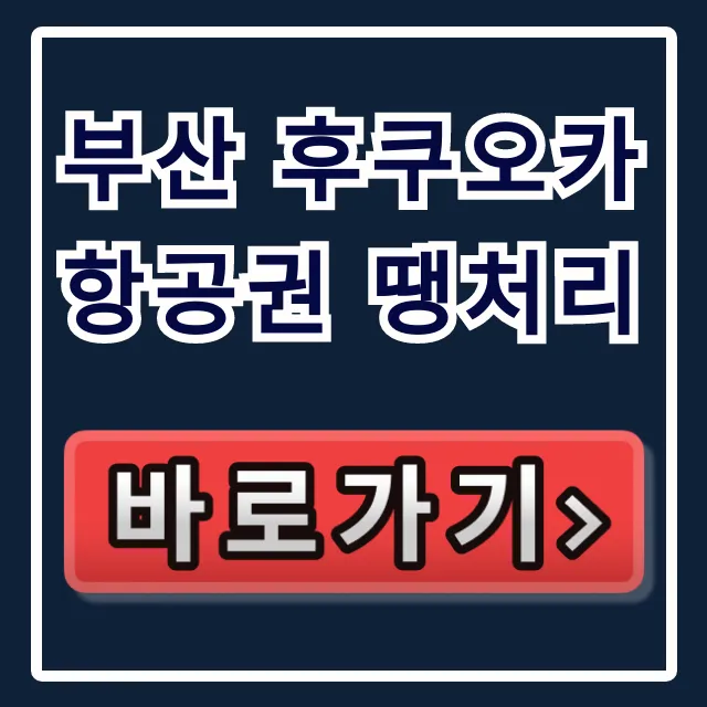 부산 후쿠오카 항공권 땡처리 실시간 특가 총정리 부산 후쿠오카 항공권 땡처리 실시간 특가 총정리