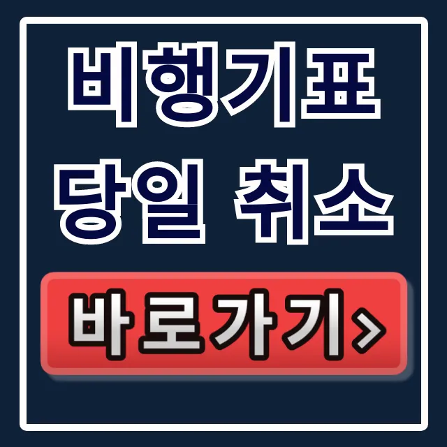 비행기표 당일 취소: 환불 수수료 완벽 가이드 비행기표 당일 취소: 환불 수수료 완벽 가이드