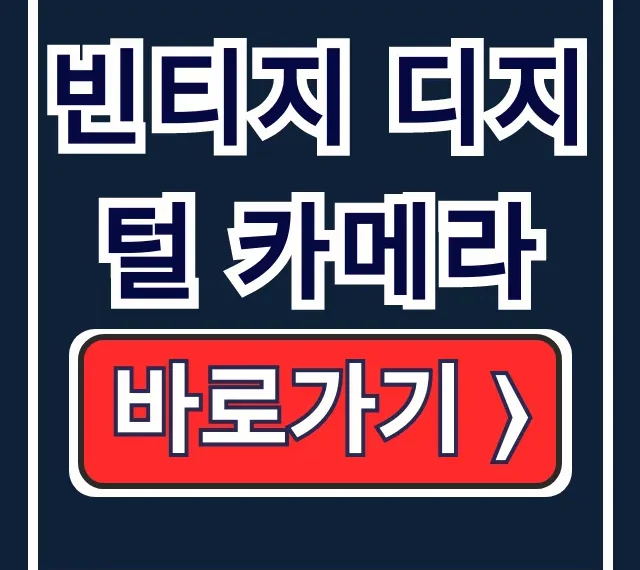 빈티지 디지털 카메라 입문! CCD 디카 추천