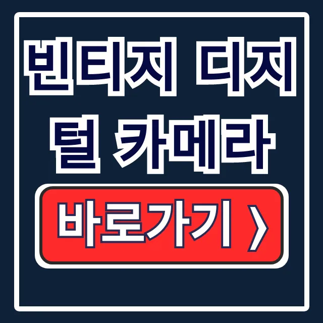 빈티지 디지털 카메라 입문! CCD 디카 추천