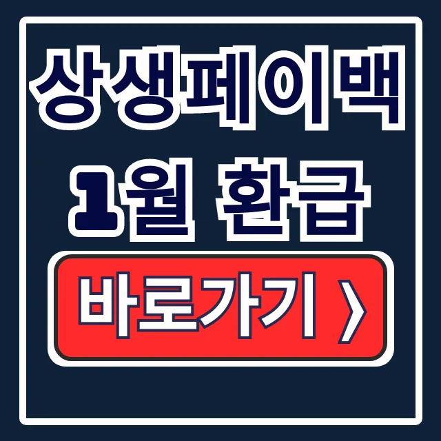 상생페이백 1월 환급 신청,조회,사용법 한번에 끝!