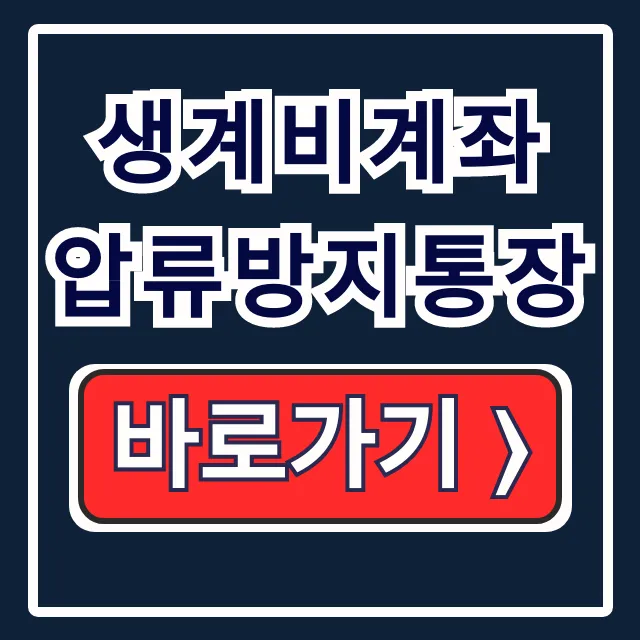 생계비계좌 압류방지통장 카카오 토스 250만 개설법