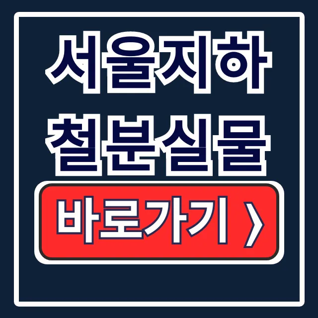서울지하철분실물: 신고, 전화, 찾는법 완벽 정리