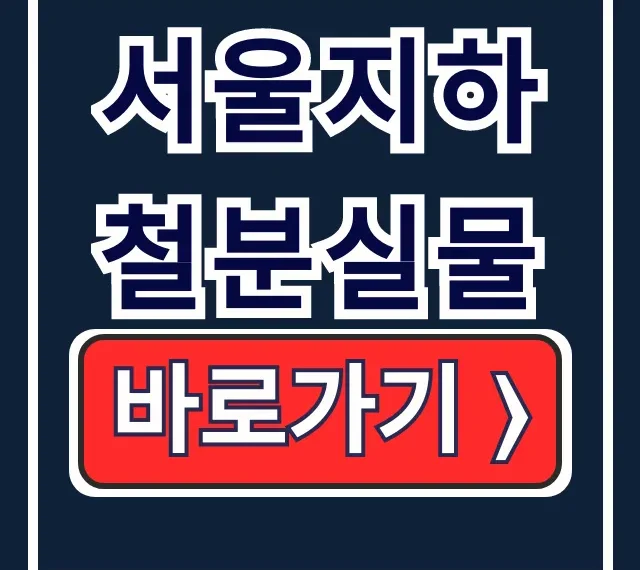 서울지하철분실물 신고, 전화번호, 찾는법 총정리 꿀팁