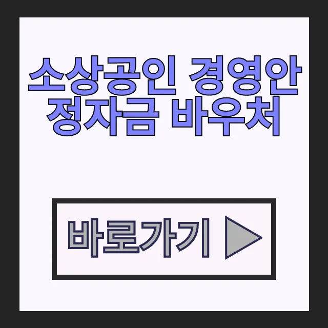 소상공인 경영안정자금 바우처 지원금 홈페이지 신청방법