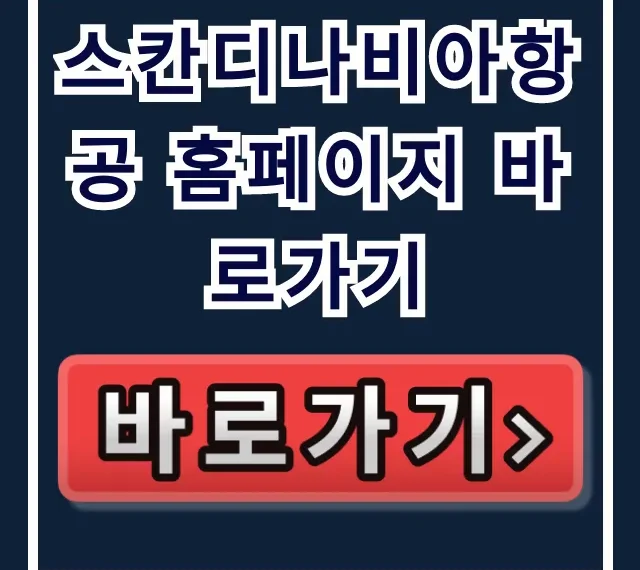 스칸디나비아항공 홈페이지 바로가기 북유럽 예약 팁