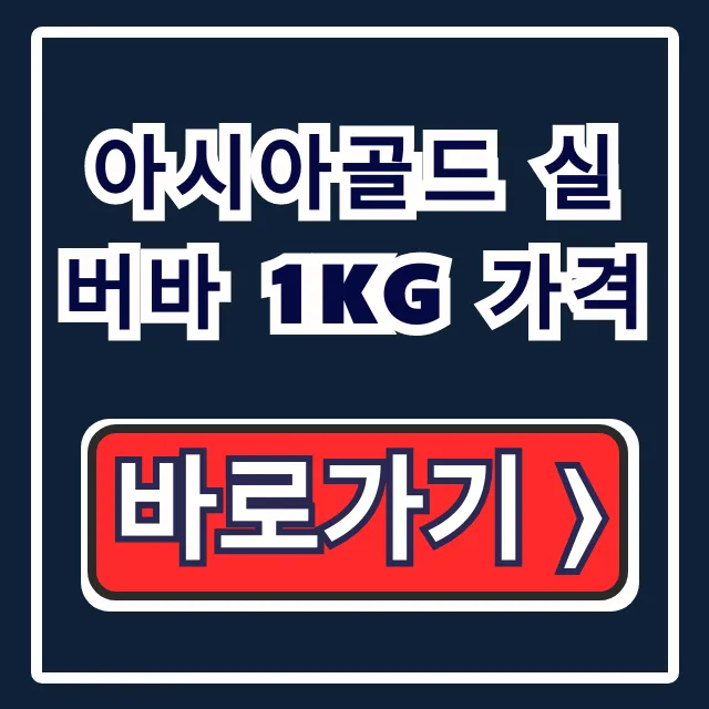 아시아골드 실버바 1kg 가격, 은 투자 시세 총정리