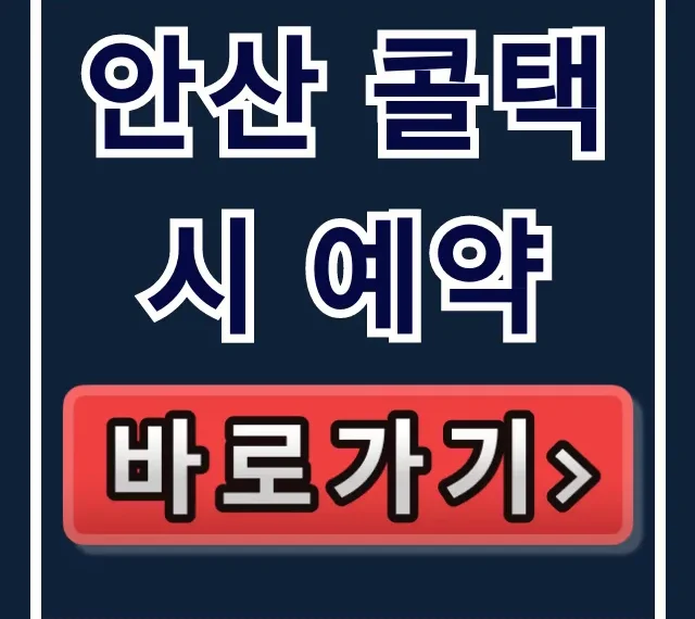 안산 콜택시 예약, 안산 택시 부르는법 완벽 가이드