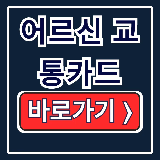 어르신 교통카드 신청방법 버스비 교통혜택 완벽 가이드