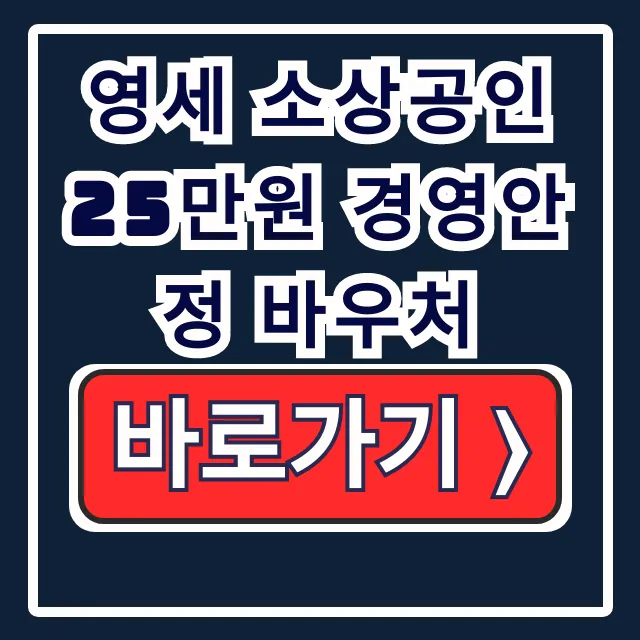 영세 소상공인 25만원 경영안정 바우처: 신청 자격, 방법