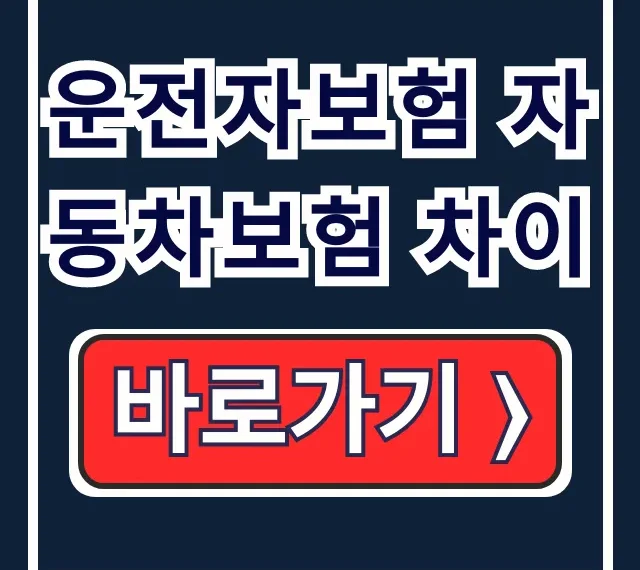 운전자보험 자동차보험 차이, 중복없이 가입하는 꿀팁! 운전자보험 자동차보험 차이, 중복없이 가입하는 꿀팁!