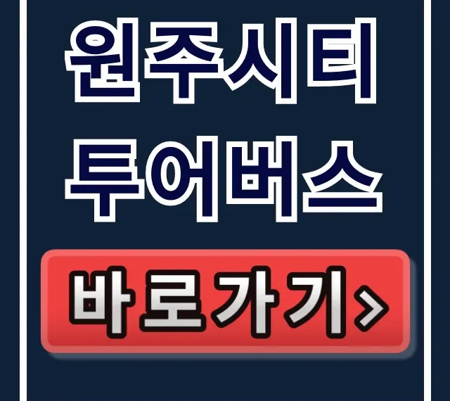 원주시티투어버스, 호구 방지 직원 특가!