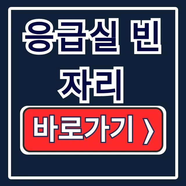 응급실 빈자리? 내손안의 근처 병상 현황 실시간!