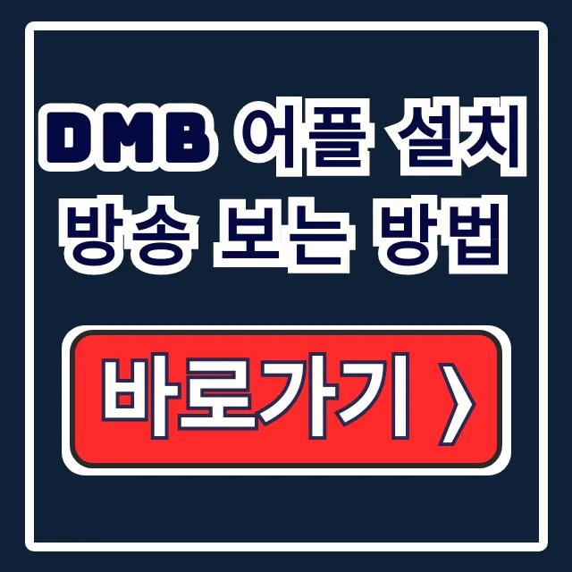 인터넷 없이 DMB 어플 설치! 실시간 TV 방송 보는 법