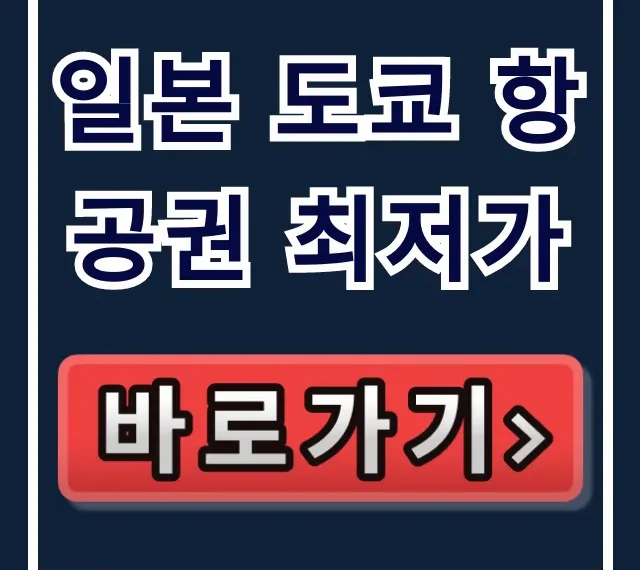 일본 도쿄 항공권 최저가 검색 꿀팁!