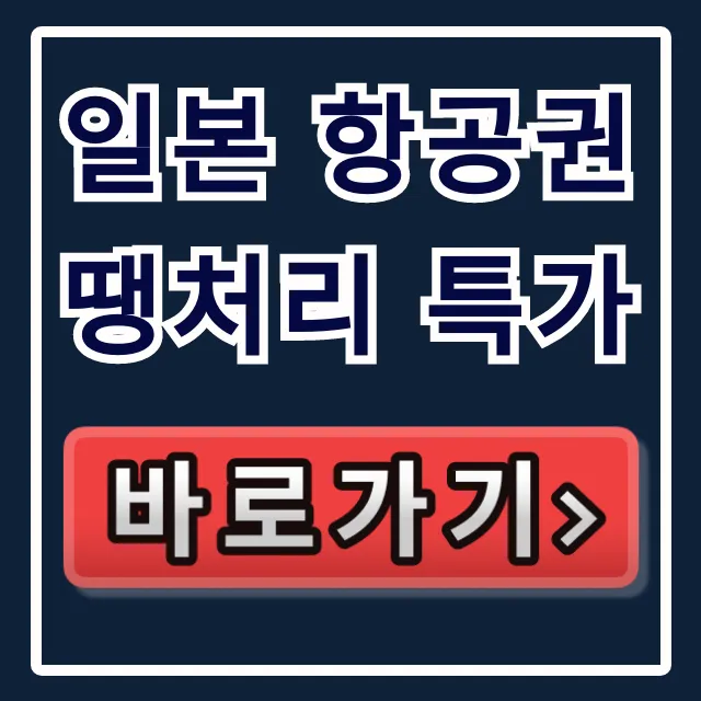 일본 항공권 땡처리 특가, 지금 즉시 확인!
