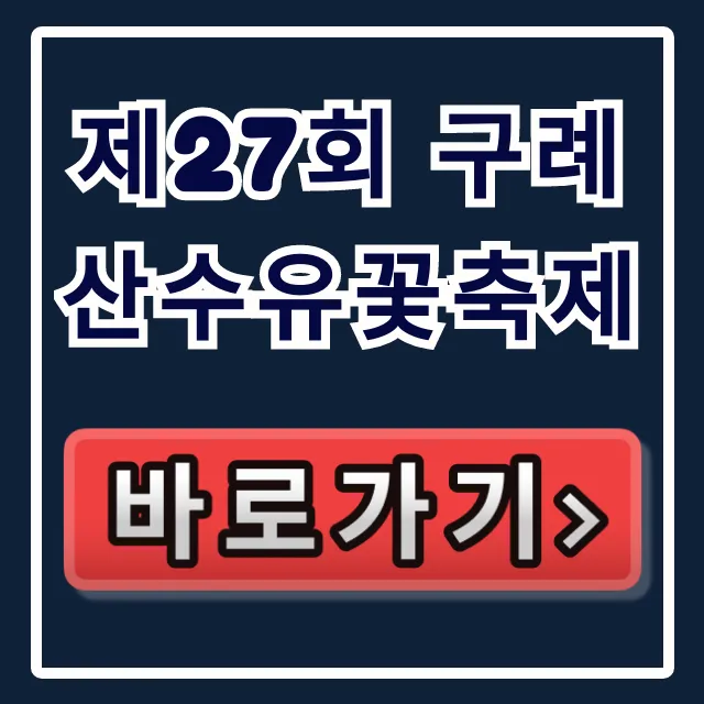 제27회 구례산수유꽃축제 일정, 주차, 입장료 총정리
