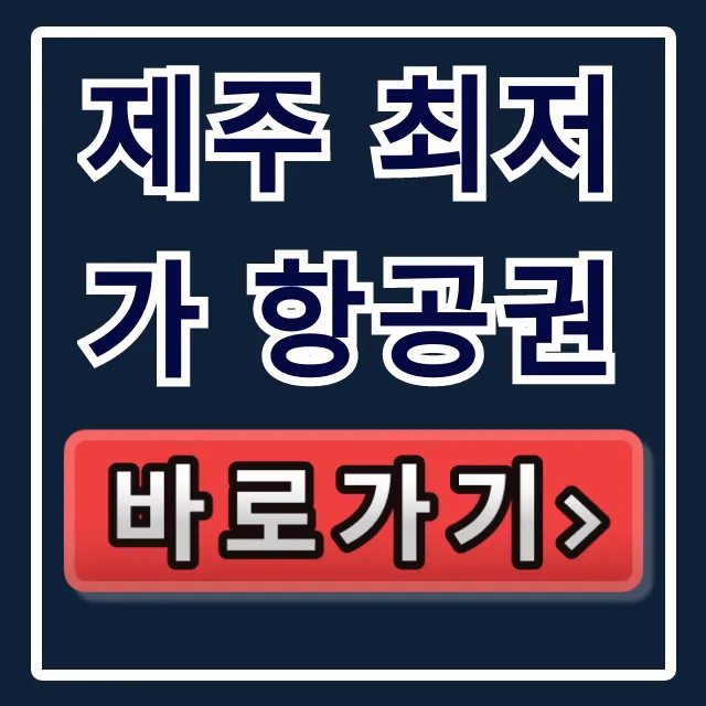 제주 최저가 항공권 1분만에 찾는 꿀팁 대방출