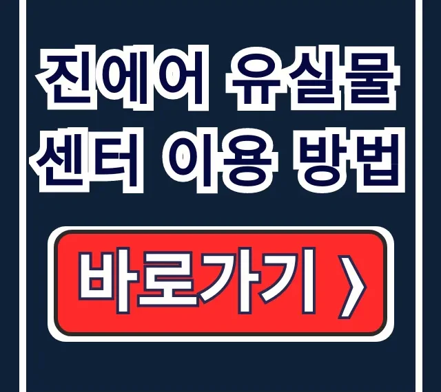 진에어 유실물센터 이용법:분실/지연 신고 총정리