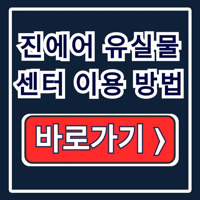 진에어 유실물센터 이용법:분실/지연 신고 총정리