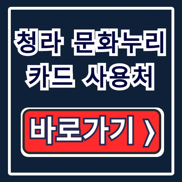 청라 문화누리카드 사용처 총정리! 식당, 다이소 꿀팁